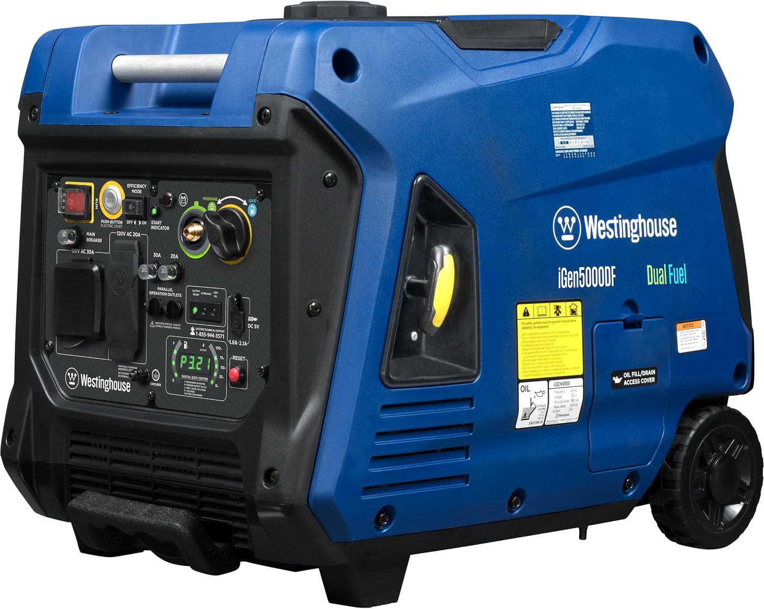 Westinghouse iGen5000DF Dual Fuel Inverter Generator — 5000W Peak - Image 2