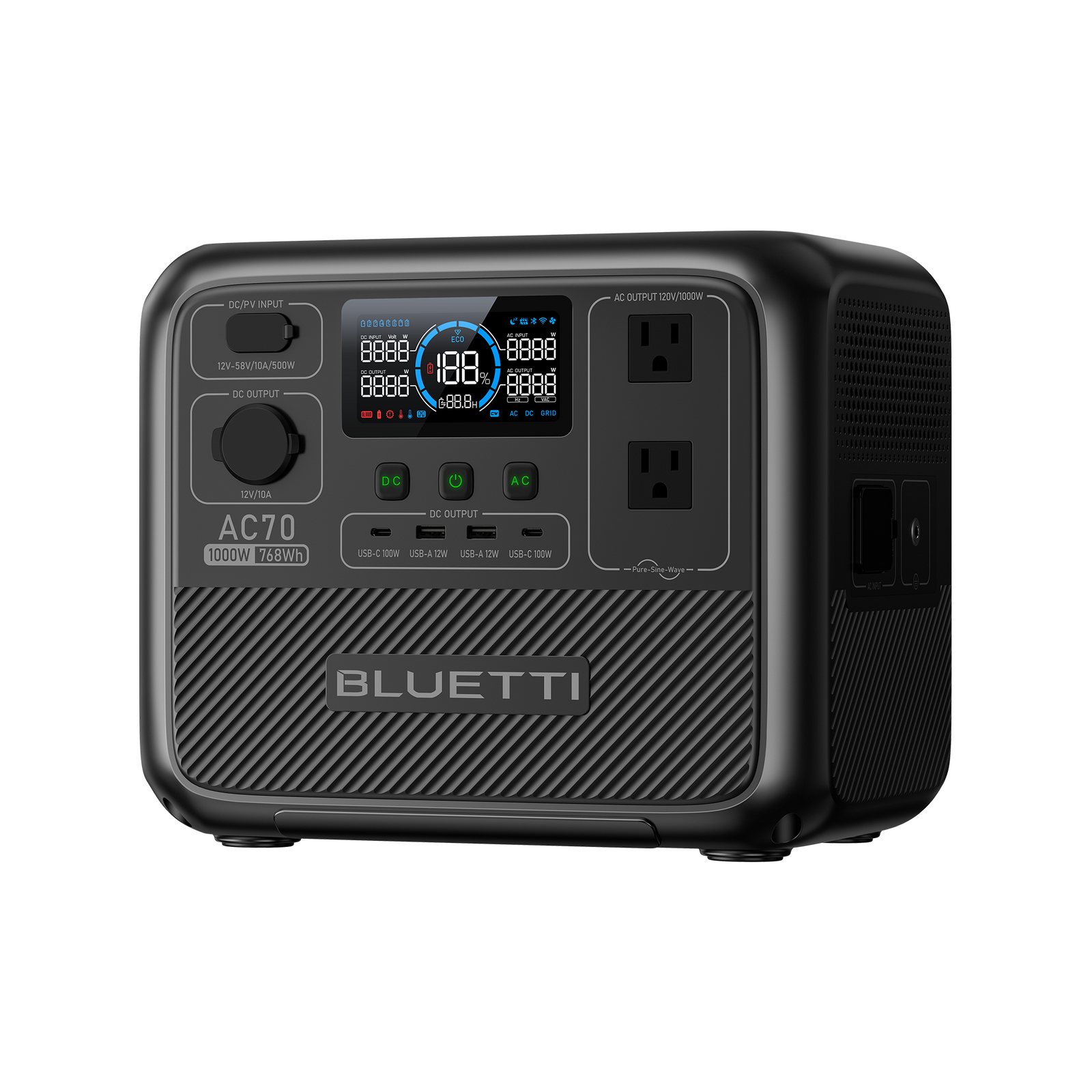 BLUETTI AC70 Portable Power Station - Image 3