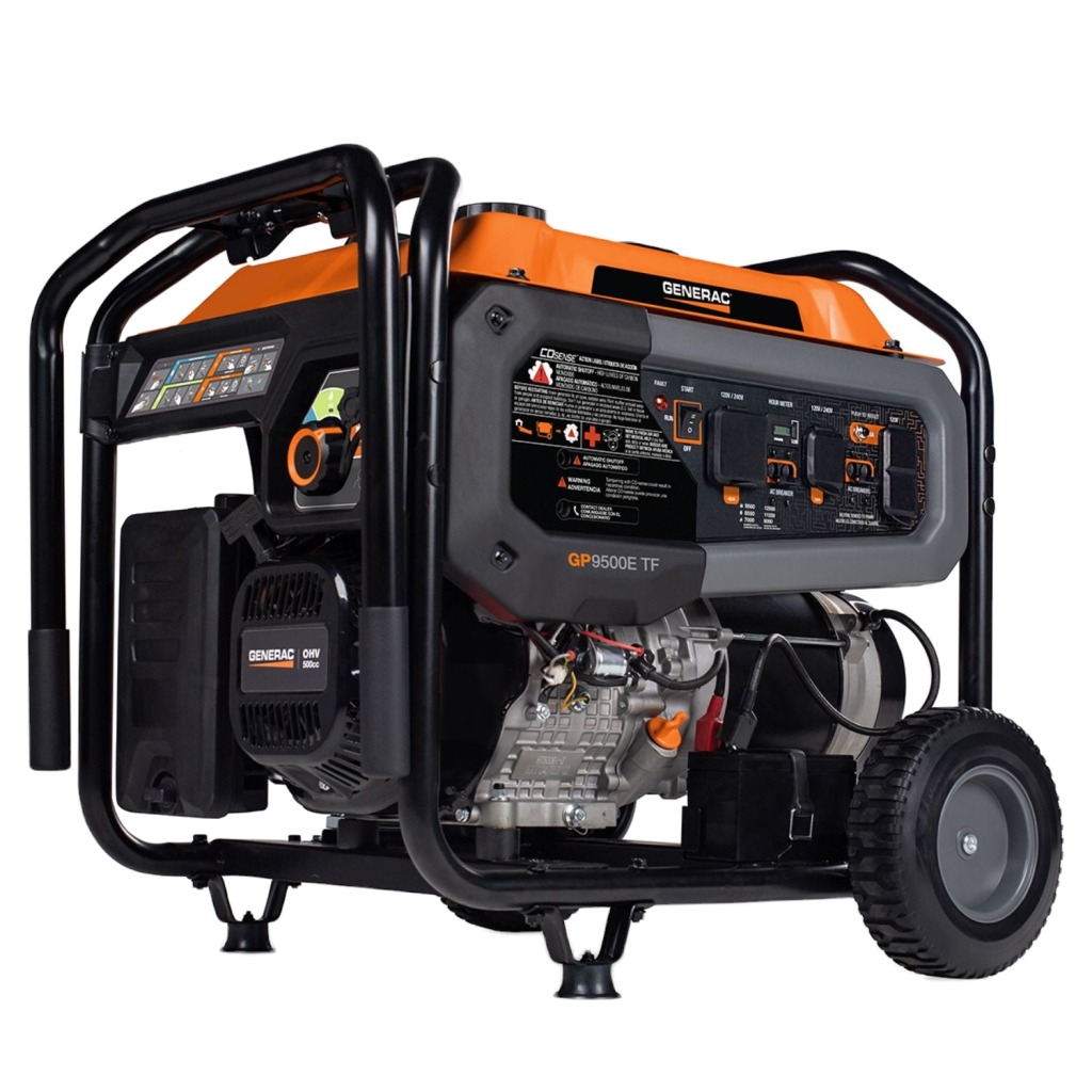 Generac GP9500E Tri-Fuel Generator — 12500W Peak (50-State)