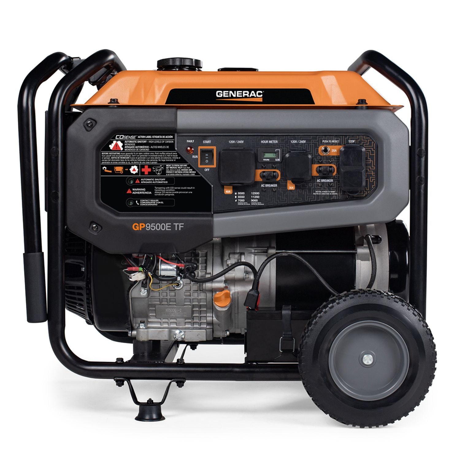 Generac GP9500E Tri-Fuel Generator — 12500W Peak (50-State) - Image 2