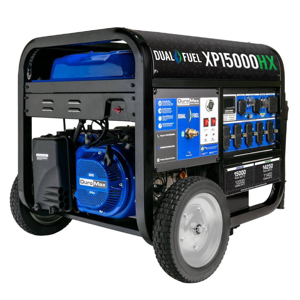 DuroMax XP15000HX Dual-Fuel Generator — 15,000W Peak (49-State)