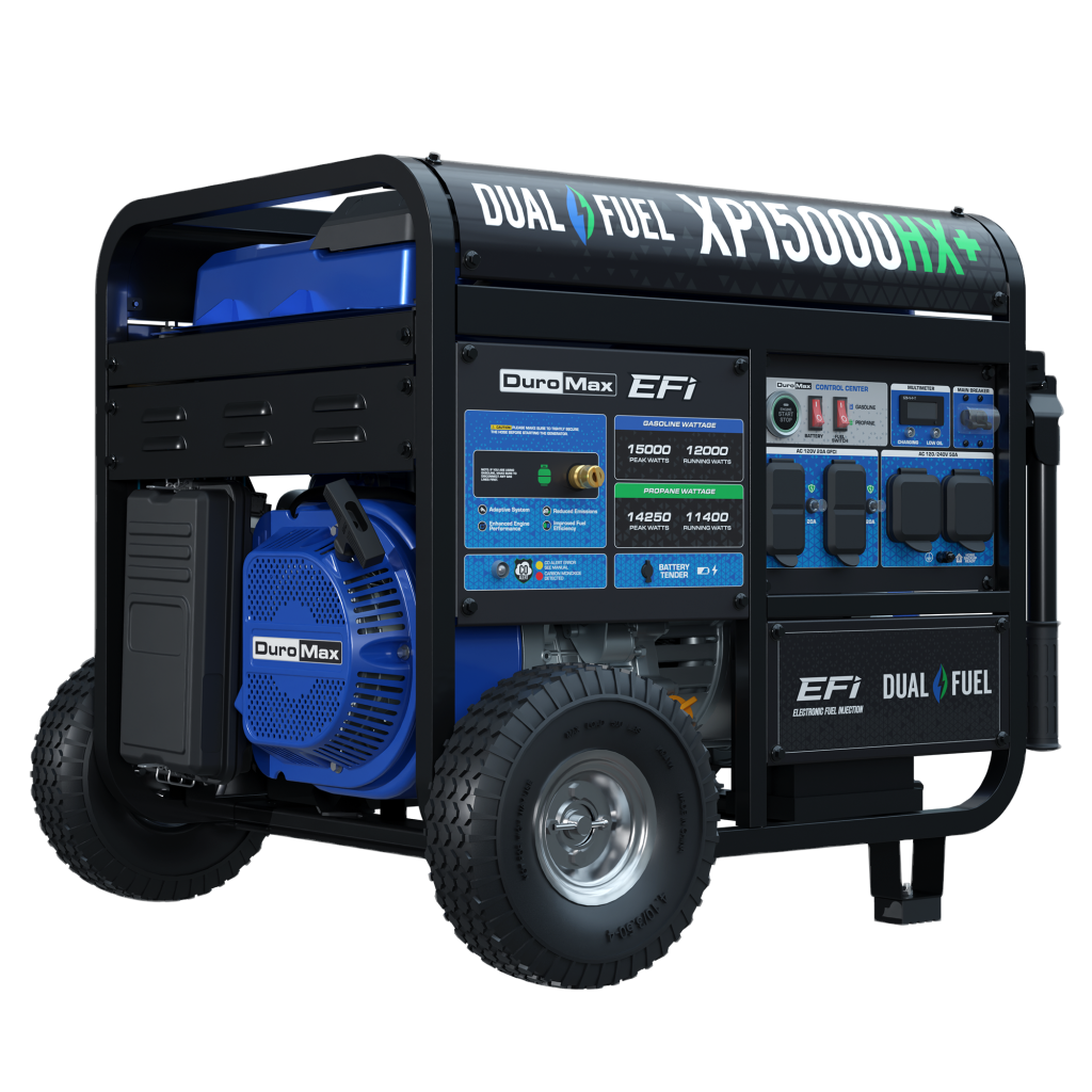 DuroMax XP15000HX+ Dual-Fuel EFI Generator — 15000W Peak