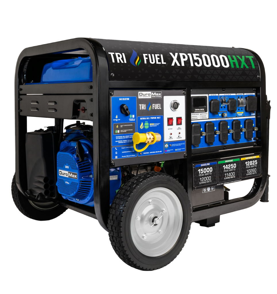 DuroMax XP15000HXT Tri-Fuel Generator — 15,000W Peak (49-State)