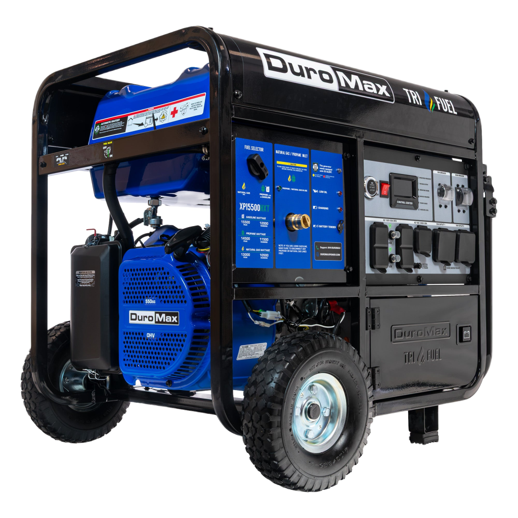DuroMax XP15500HXT Tri-Fuel Generator — 15,500W Peak (49-State)