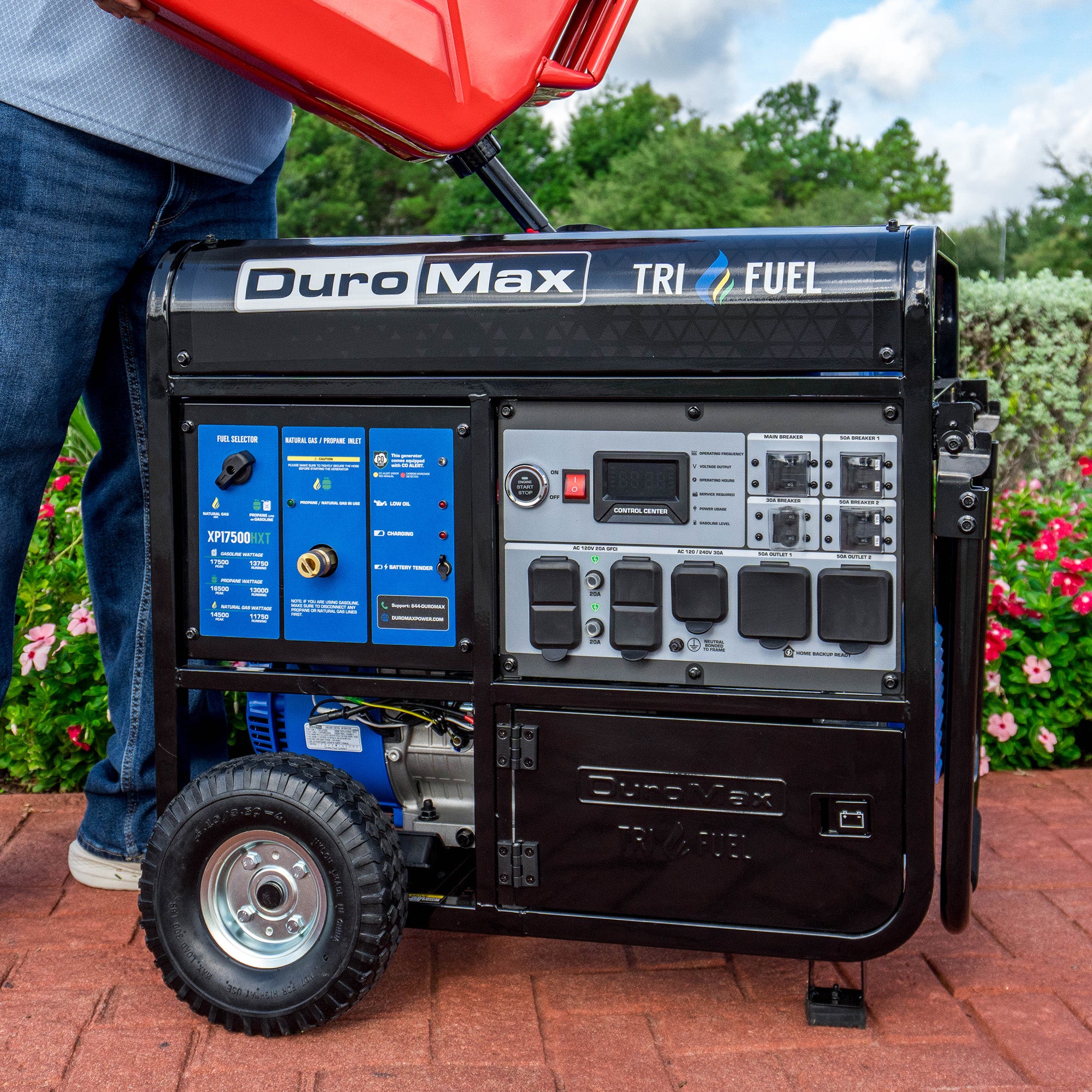 DuroMax XP17500HXT Tri-Fuel Generator — 17,500W Peak (49-State) - Image 3