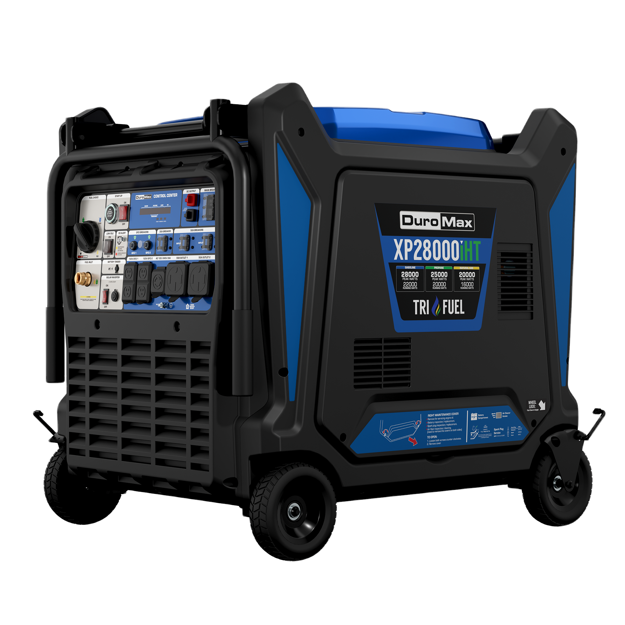 DuroMax XP28000iHT Tri-Fuel Inverter Generator — 28,000W Peak (49-State) — exact-model product view