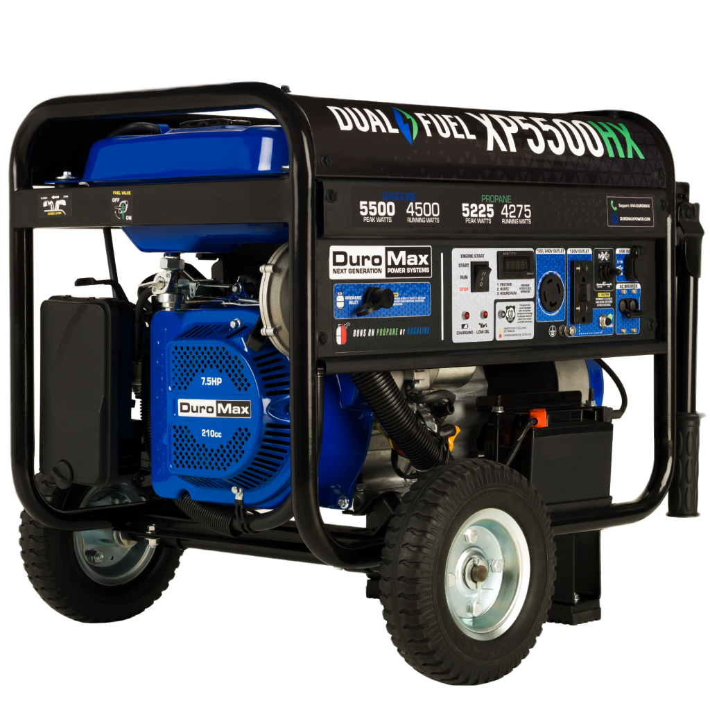 DuroMax XP5500HX Dual-Fuel Generator — 5,500W Peak (49-State)