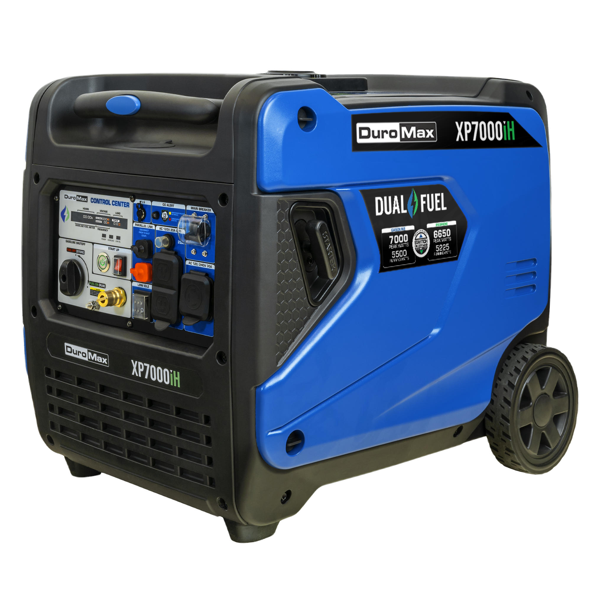 DuroMax XP7000iH Dual-Fuel Inverter Generator — 7,000W Peak (49-State) — exact-model product view