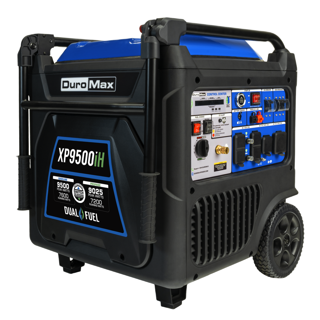 DuroMax XP9500iH Dual-Fuel Inverter Generator — 9,500W Peak (49-State)