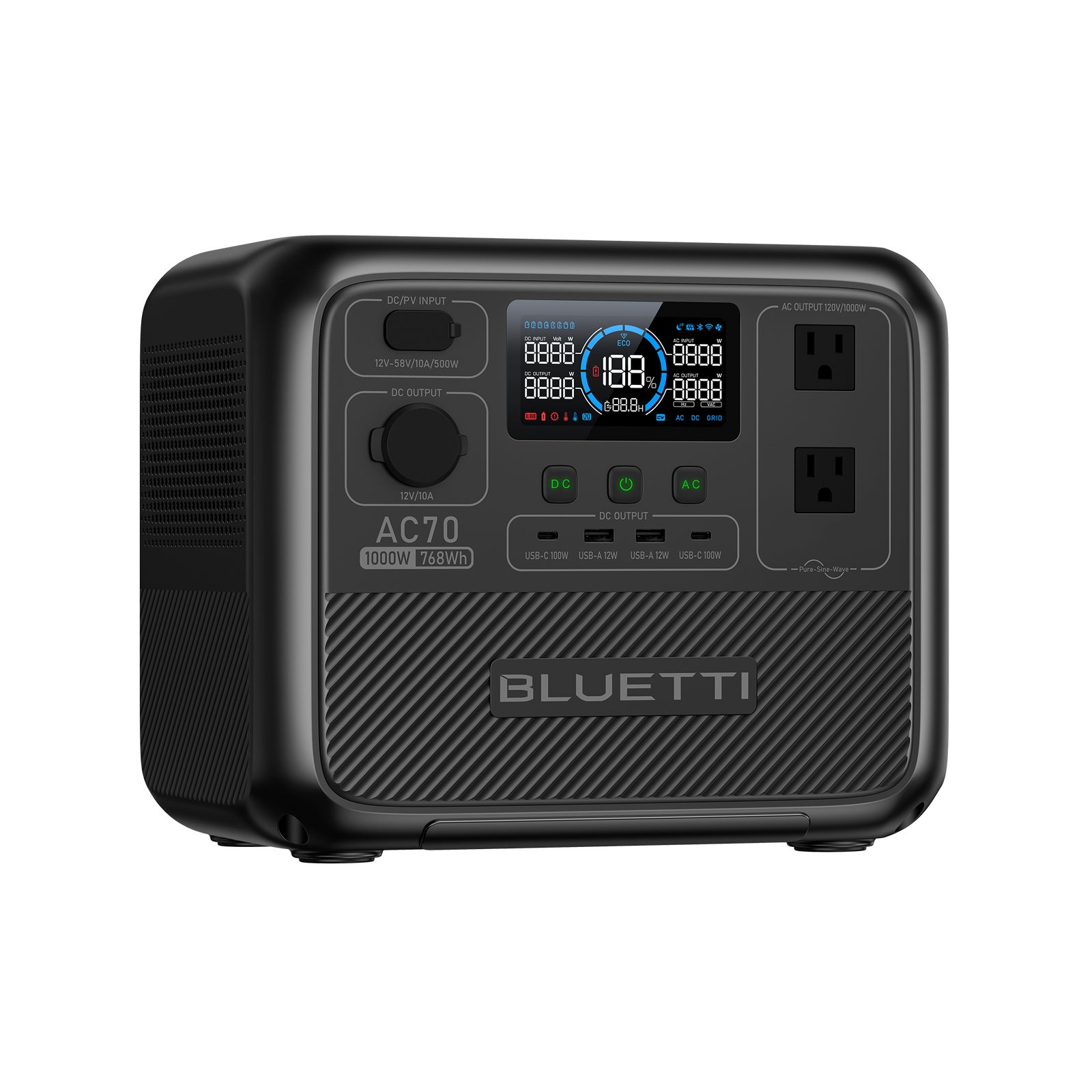 BLUETTI AC70 Portable Power Station - Image 2