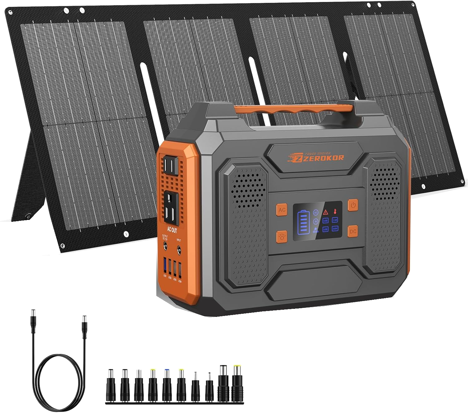 ZeroKor R200 Solar Generator — 280Wh with 60W Solar Panel