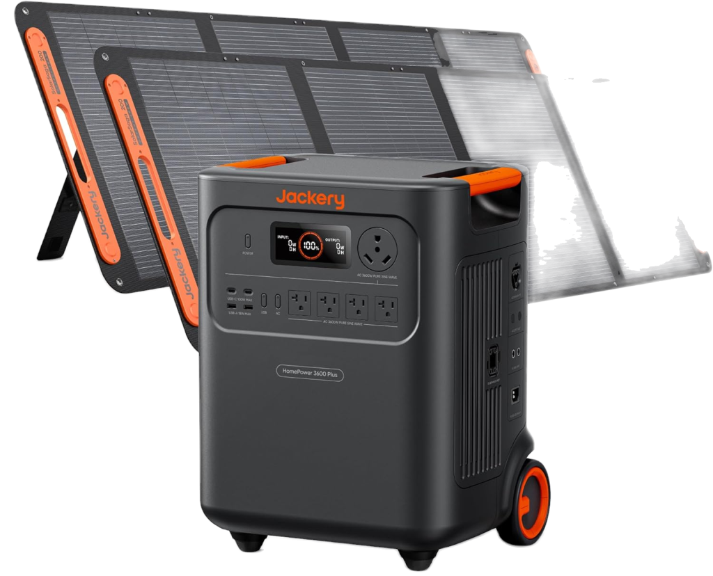 Jackery HomePower 3600 Plus Solar Generator — 2 × 200W Panels