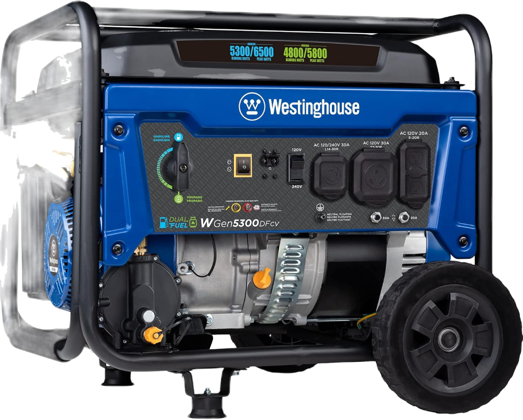 Westinghouse WGen5300DFcv Dual Fuel Generator