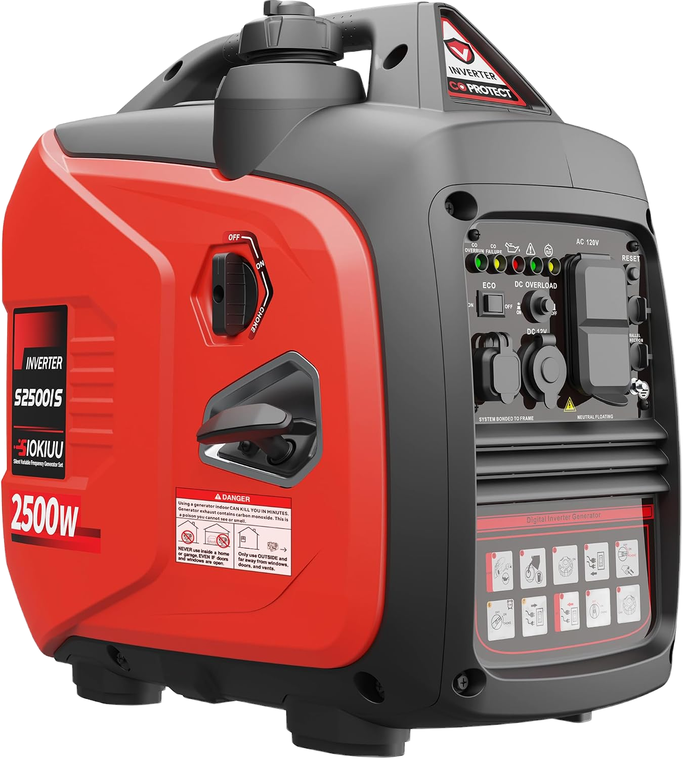 SIOKIUU SIO-PG Portable Inverter Generator — 2500W Peak