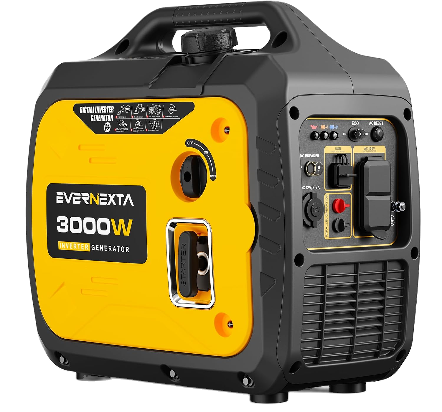 Evernexta YH2800i Portable Inverter Generator — 3000W Peak