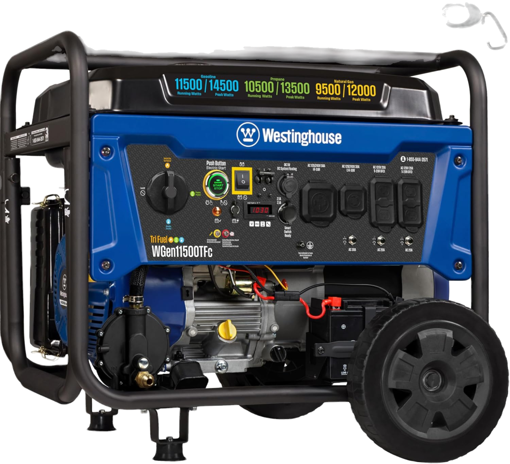 Westinghouse WGen11500TFc Tri-Fuel Generator — 14500W Peak