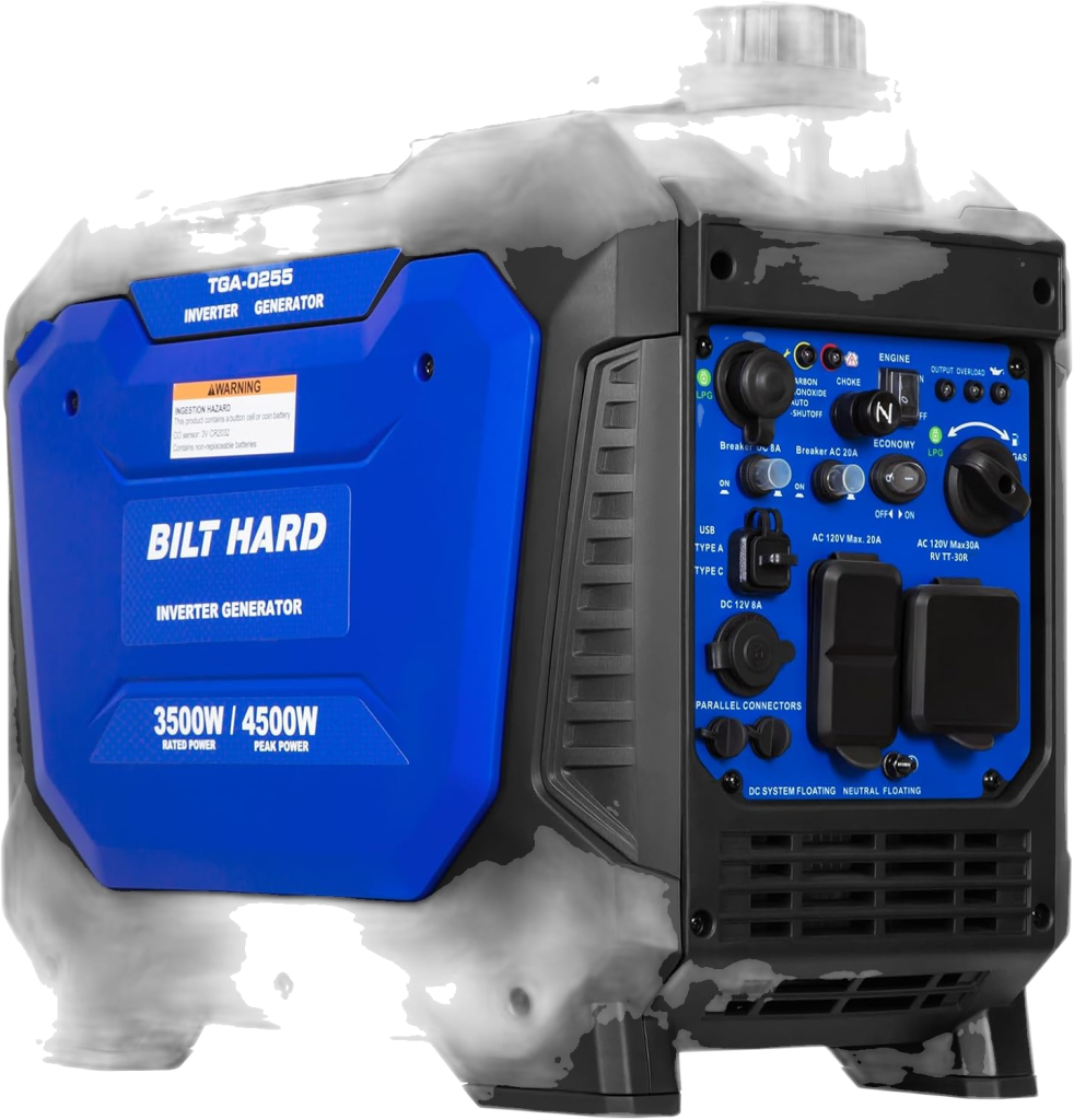 BILT HARD TGA-0255 Dual Fuel Inverter Generator — 4500W Peak