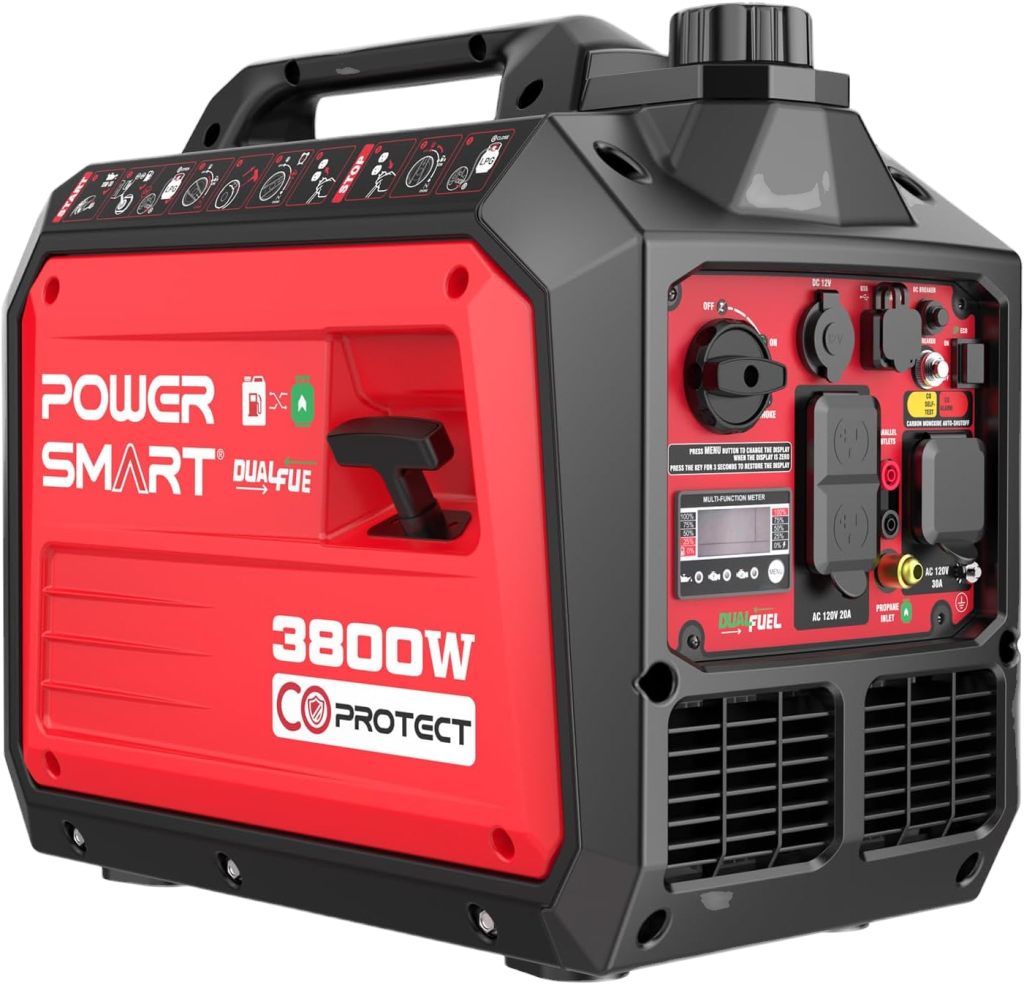 PowerSmart HB5040DC Dual Fuel Inverter Generator — 3800W Starting