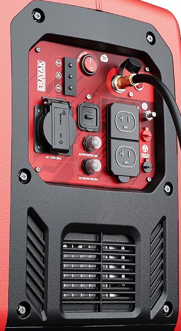ERAYAK 4500PDM control-panel and outlet detail — crop from the original product photograph