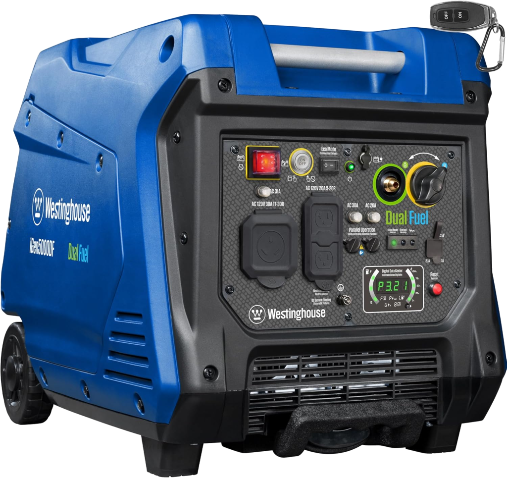 Westinghouse iGen5000DF Dual Fuel Inverter Generator — 5000W Peak